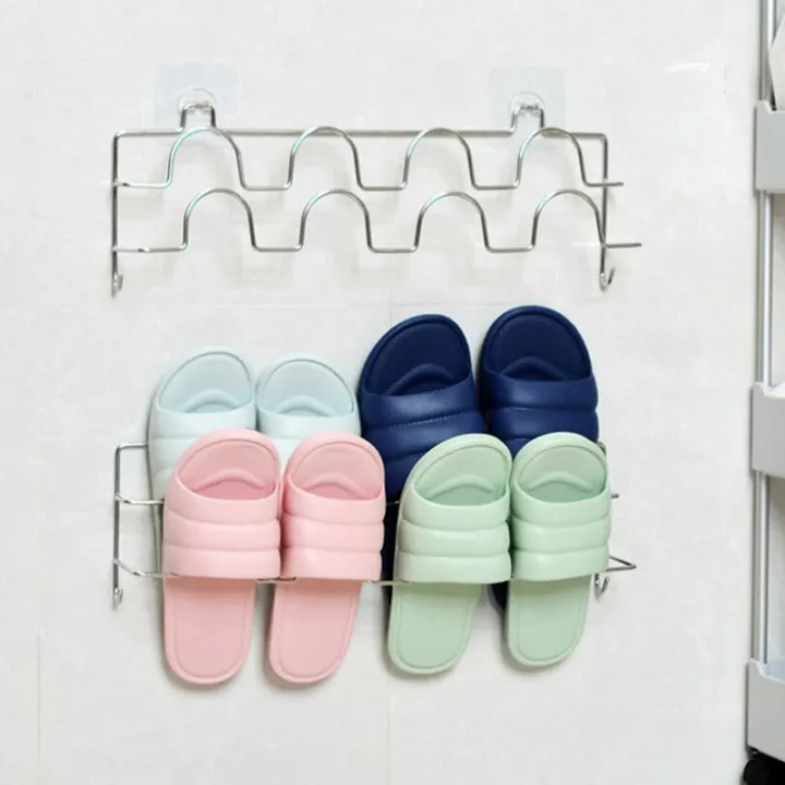 1%20Set%20Slipper%20Storage%20Rack%20Double-layer%20Shoes%20Holder%20Wall%20Mount%20Slipper%20Hanging%20ShOrganizer%20Living%20Room%20-%20Image%203