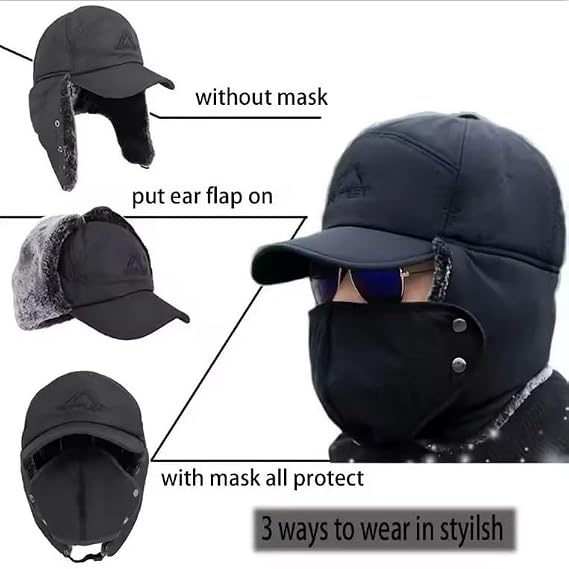 3%20in%201%20Winter%20Cap%20Hat%20for%20Men%20and%20Women%20Fur%20Warm%20Windproof%20Cap%20(Adjustable)%20%20Outdoor%20Velvet%20Fishing%20Skiing%20Base%20ball%20Cap%20Hats%20-%20Image%204