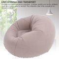 Inflatable Lounge Chair Lightweight Inflatable Sofa Couch Gray Ergonomic Soft for Bedroom. 