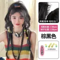 Wig Women's Long Hair Artificial Hair Millennium Hot Girl High Ponytail Boxing Braid Wig Waterfall Half Tie Ponytail Wig Braid. 