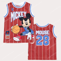 Uniform 23 Pack Children's T-Mouse Basketball Jersey Back 2024 Summer Disney Mickey Mouse Men's Boys' Shirts Sportswear Training. 