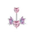 Body Piercing Jewelry Butterfly Belly Ring Stainless Steel Magnet Body Jewelry Nose Ring Hoop Heart Nose Piercing.