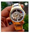 Analog Men's Luxury Stainless Steel Watch for Men-GOLDEN.
