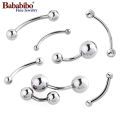 6 ~ 16mm DIY Curved Barbell Banana Piercing Bar 3 4 5 6 8mm Ball 100% Titanium 14G 16G 1.2mm 1.6mm Body Jewelry. 