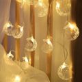 10/20lights LED Star Moon Light String 2023 EID Mubarak Decor for Home Ramadan Kareem Gift Mubarak Muslim Islamic Party Supplies. 