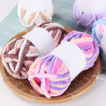 Colorful Ice Strip Coarse Wool Yarn Chenille Velvet Thick Yarn Hand Knitting Anti-Pilling Crochet Woven Scarf Sweater Thread. 