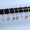10Pcs/Set Curtain Rings Clips Metal Decorative Rustproof Drapery Window Curtain Hanging Ring Hook Clothes Clip Hanger.