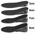Height Increase Insoles Air Shoe Cushion Lift Insert Men Women 3-9cm Invisible Variable Insole Adjustable Cut Taller Support Pad.