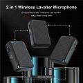 Wireless Lavalier Microphone Portable Dual Channel Audio Video Recording Lapel Mic for iPhone Android DSLR Camera Vlog YouTube. 