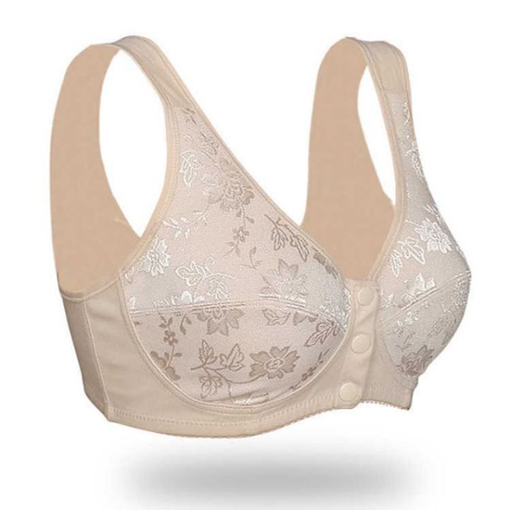 36~46%20Summer%20Women%20Front%20Button%20Bra%20without%20padding%20Plus%20Size%20bras%20Mother's%20Cotton%20Wireless%20Underwear%20Large%20Bralette%205121%20-%20Image%206