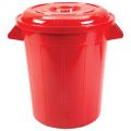 Drum Bucket 100L with Lid-Red. 