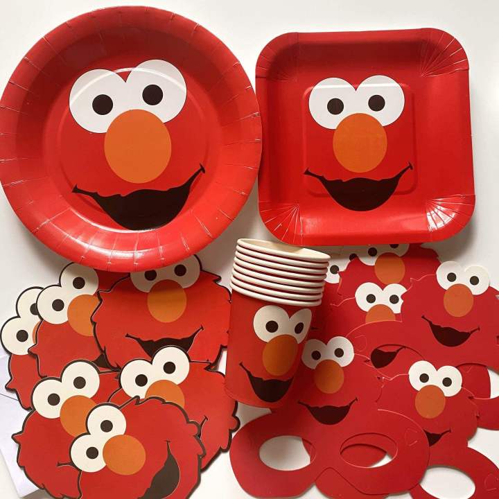 Omilut%20Sesame%20Street%20Party%20Decor%20Sesame%20Street%20Elmo%20Birthday%20Party%20Disposable%20Tableware%20Set%20Baby%20Shower%201th%20Birthday%20Party%20Suppl%20-%20Image%202