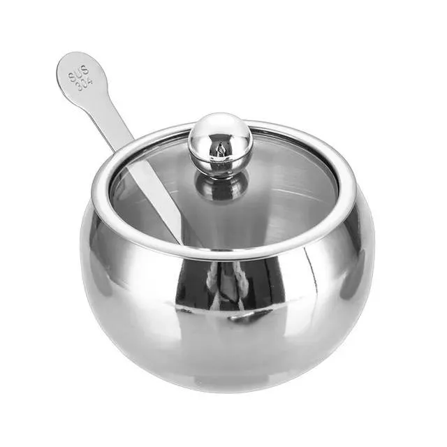 Kitchen%20Seasoning%20Box%20Stainless%20Steel%20salt/%20Sugar%20Bowl%20With%20Glass%20Clear%20Lid%20and%20Spoon%20-%20Image%202