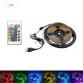 USB LED Strip Light RGB 2835 50CM 1M 2M 3M 4M 5M DC 5V wered Backlight Flexible Ribbon Decor Screen TV Background Lighting-RGB-24key Remote-IP20 No -1M-. 