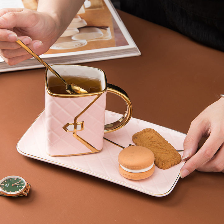 Migeet%20Special%20Handbag-Shaped%20Coffee%20Mug%20Set%20with%20Saucer%20&%20Spoon%20310ML%20Coffee%20Cup%20Ceramic%20Tea%20Cup%20Birthday%20Festival%20Gift%20for%20Mom%20Grandmom%20Wife%20Girlfriend%20-%20Image%204