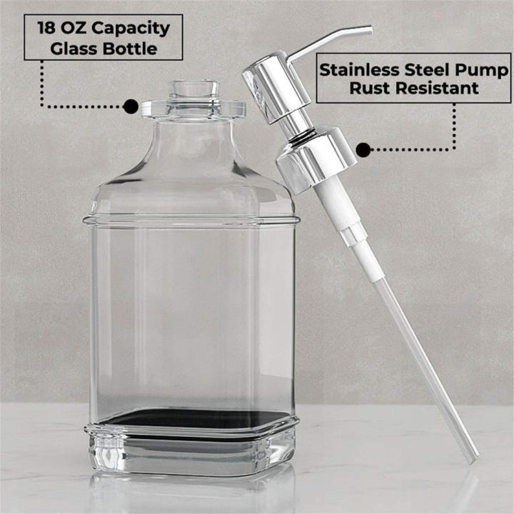 Glass+Stainless%20Steel%20Pump%20Head%20Glass%20Bottle%20Refillable%20Soap%20Dispenser%20Hand%20Sanitizer%20Bottle%20for%20Bathroom%20Kitchen%20Office%20Public%20-%20Image%205