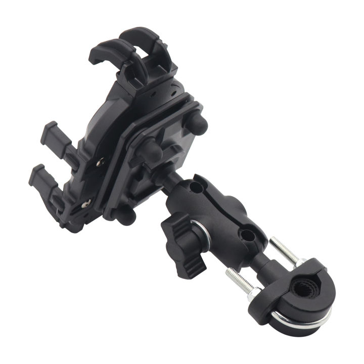 LI Bike Phone Holder, Motorcycle Phone Mount, Handlebar Cell Phone Clamp, Super Stable Rearview Mirror Shock-absorbing Navigation Bracket For 4.7-7 Inch Phones