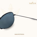 Aviator Classic Sunglasses for Men Black Frame Black Lens | UV400 Protection | Premium Metal Frame.