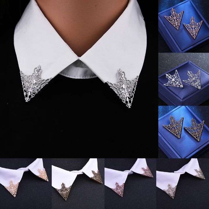 Triangle Shirt Collar Pin For Men Collar Brooch Corner Emblem Jewelry