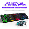 T-WOLF Thunderwolf TF-380 Rechargeable Wireless Keyboard Mouse Glowing Gaming Computer Keyboard & Mouse Combo Spanish.