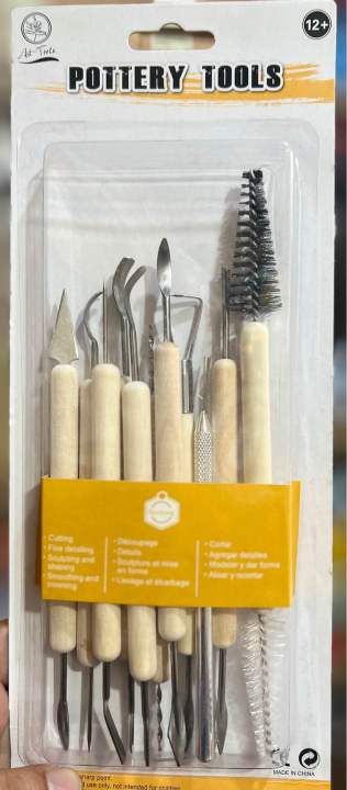 Keep Smiling 11pcs Clay Tool Set for Modelling & Sculpting Pottery Clay Sculpture Carving Tool Set for clay polymer ceramics