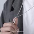 Titanium Steel Necklace Men's Trendy Light Luxury Original Geometric Diamond Pendant ins Cool Style Simple Jewelry Female Chain.