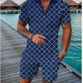 Summer Tracksuits For Men Polo Shirts Shorts 2Piece Sets Luxury Brand Set Casual T-shirts Shorts Sets Man Tracksuit Suit Outfits. 