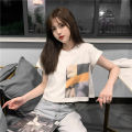 Short Sleeve T Women's T-shirt Short Korean Style Summer New Scheming Navel ins Tide. 
