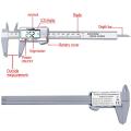 0-150mm Digital Vernier Calipers measure 6inch LCD Electronic Carbon Fiber Gauge height measuring instruments micrometer-100mm.