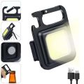 Multifunctional Portable Light Mini Glare COB Keychain Light USB Rechargeable Flashlight Outdoor Camping Light. 