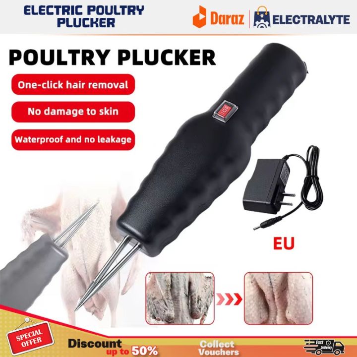 Electric Poultry Feather Plucker Handheld Chicken Plucker Full Automatic Duck Goose Feather Removing Machine AU Plug 100‑240V Plug