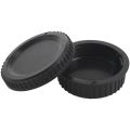 Black Plastic Camera Body Cover + Rear Lens Cap for Nikon Digital SLR. 