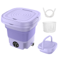 Mini Portable Folding Washing Machine: 8L Cleaning Capacity with Smart Drying Feature. 