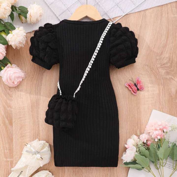 2024%20Midi%20Kids%20Clothes%20Summer%20Short%20Sleeve%20Baby%20Girl%20Bodycon%20Dress%20Party%20Children%20Wrap%20Tight%20Dresses%203%204%205%206%207%208%20Years%20-%20Image%203