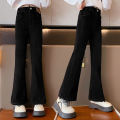 Girls flared jeans spring and autumn 2023 new foreign style girls big boys autumn fashion children's slim pants tide.