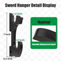 Sword Wall Mount 2/Set 1-Tier Padded Hook Katana Holder,2-Tier. 