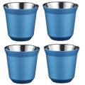 4X, 80Ml Double Wall Stainless Steel Espresso Cup Insulation for Nespresso Pixie Coffee Cup Capsule Shape Coffee Mugs,C. 