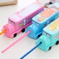 Children's Multifunctional Bus train Metal Pencil Box (Random Design).