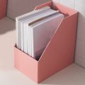 2X Kraft Paper Magazine Rack Bookend Large Book Stand File Holder Foldable Documents Organizer Office Storage Rack.