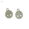 2x50 Pieces Antique Peace Sign Symbol Jewelry Making Charms Pendants. 