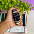 Y80 Ultra Smartwatch with 8 Straps, Bluetooth Calling Wireless Charging 49mm Ultra-Big Screen Smart Watch.