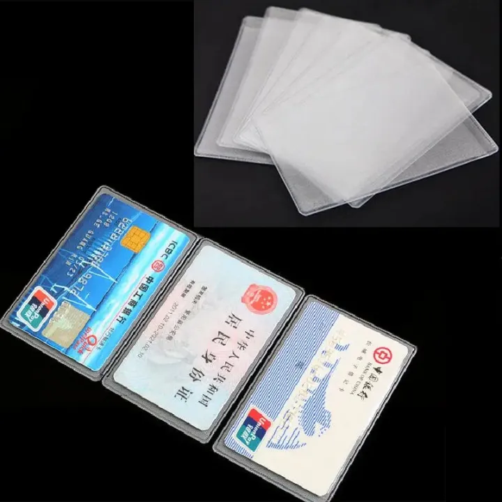10/5/3%20Pcs%20Transparent%20PVC%20Card%20Holder,%20Safe%20Your%20bank%20card%20from%20Damage/Scratch%20-%20Image%204