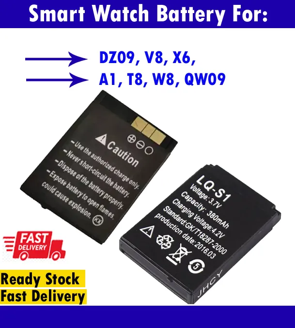 Smart%20Watch%20Battery%20For%20DZ09%20,%20A1%20,%20V8%20,%20X6%20,%20T8%20,%20-%20380mah%20-%20Image%202