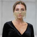 Tassel Veil Masks Handmade Rhinestone Chain Face Mask Party Women Masquerade Head Decor Facemask Cosplay Face Chain. 