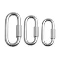 FG Stainless Steel Oval Quick Links D-Lock Carabiner Safety Snap Hook Climbing Buckle Climbing Gear Carabiner Quick Links M3.5/M4/M5/M6/M7/M8.