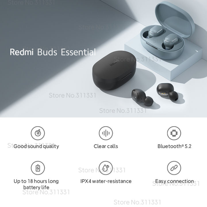 Global%20Version%20Xiaomi%20Redmi%20Buds%20Essential%20Earphone%20TWS%20Bluetooth%205.2%20Headset%20Mi%20Ture%20Wireless%20Earbuds%20HD%20Sound%20Quality%20Airdots%20-%20Image%204