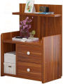Royal Decor M18 Bedside Table - Simple Modern Bedroom Small Cabinet Bedside Table with Two Drawer Organizer Storage Cabinet-Shan Teak Finish.