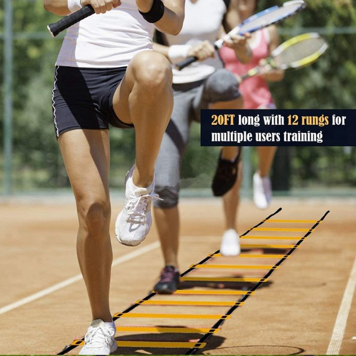 JAERBEE%20Agility%20Ladder%20Set%2020Ft%20Adjustable%20Speed%20Training%20Ladder%20with%2012%20Football%20Training%20Disc%20for%20Soccer,%20Sports%20Training%20-%20Image%206