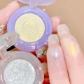 6 Colors Fine Glitter Eyeshadow Diamond Eye Shadow Palette Silvery Pink Purple Golden Cyan Brown Gorgeous Shimmer Glossy Shiny Highlighter Women Girls Eyes Makeup. 