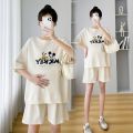Maternity Clothes Summer Suit2023New Internet Popular Summer ThinTT-shirt Casual Outdoor Shorts Western Style Two-Piece Suit.